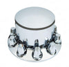 QSC Chrome Semi Truck Dome Rear Axle Cover kits Hub Cap 33mm Thread on Lug Nuts QSC Chrome Semi Truck Dome Rear Axle Cover kits Hub Cap 33mm Thread on Lug Nuts
