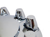 QSC Chrome Semi Truck Front Rear Axle Cover kits Hub Cap 33mm Thread on Lug Nuts