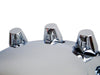 QSC Chrome Semi Truck Front Rear Axle Cover kits Hub Cap 33mm Thread on Lug Nuts